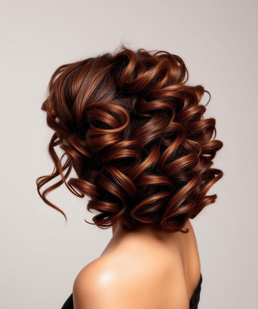 Bridal updo with braided detail and soft tendrils